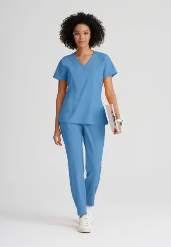 Barco One Racer Scrub Top: Eco-Friendly Professional Comfort for Healthcare Heroes Ceil XXS