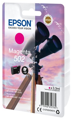 Epson 502 Binoculars Ink Cartridge Magenta C13T02V34010
