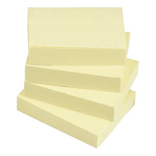 5 Star Office Re-Move Notes Repositionable Pad of 100 Sheets 38x51mm Yellow (Pack of 12)