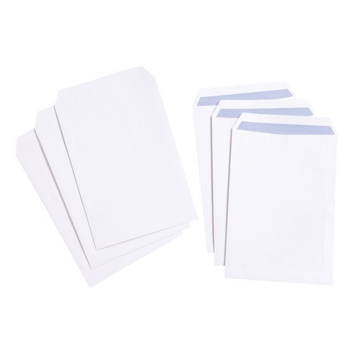 5 Star Value Envelope C4 Pocket Self Seal 100gsm White (Pack of 250)