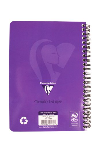 Clairefontaine Europa Notebook 180 Pages A5 Purple (5 Pack) 5813Z