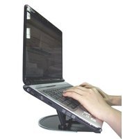 Q-Connect Aluminium Laptop Stand Black/Silver KF20077 | VOW