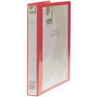 Made from strong welded PVC, this high quality presentation ring binder from Q-Connect will bring a touch of professionalism to your office. Featuring feature full length cover and spine sleeves for adding your own presentation cover and finished in red, these folders have an easy-open 4 D-ring mechanism for adding and removing papers quickly, with a total capacity of 25mm for storing A4 documents.