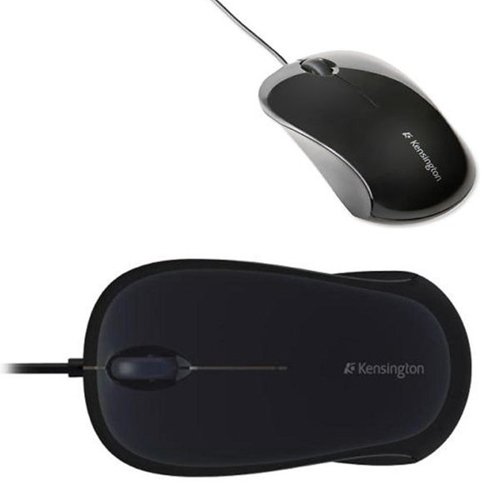 Kensington ValuMouse Three-Button Wired Mouse Black K72110EU