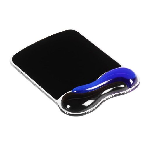 Kensington Duo Gel Wave Mouse Mat with Wristrest Blue/Smoke 62401 | ACCO Brands