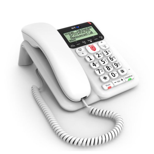 BT61772 | This BT telephone with nuisance call blocking features a 200 name and number memory. It also has an answer machine recording time of 30 minutes, and has multi-award winning trueCall call blocking technology. This product also has a speaker and ringer volume control, and 3 ringtone options.