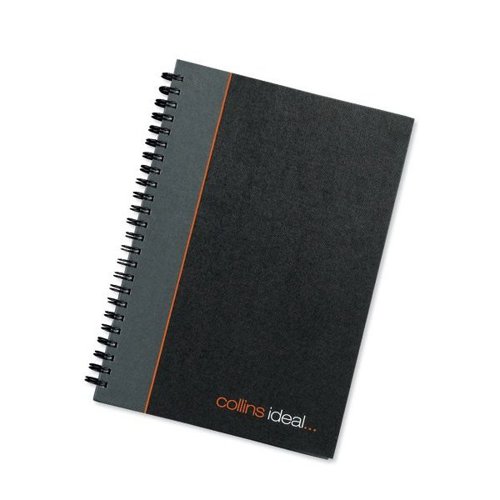 Ideal A5 Cashbook Wiro Feint 192 Pages Black 468W