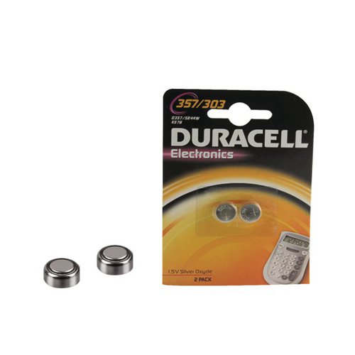 Keep your calculator or camera running at full throttle with a 1.5V button battery from Duracell. Designed for certain watches too, these silver oxide cells are packed full of energy to keep your appliances running smoothly for the foreseeable future. Tested for performance and quality, they will not stick or leak. When you're using an expensive piece of kit, why compromise on the energy source? When only the best will do, buy Duracell batteries.