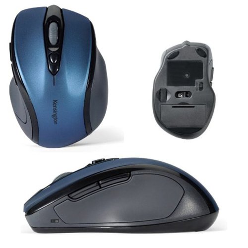 Kensington Pro Fit USB Wireless Mouse Mid-Size Blue K72421WW