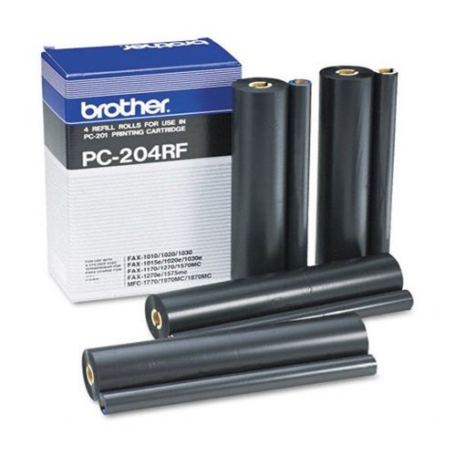 Brother PC-204RF Thermal Transfer Ribbon Refill Black (Pack of 4) PC204RF