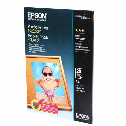 Epson Photo Paper Glossy A4 200gsm (Pack of 20) C13S042538