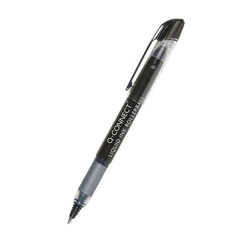 KF50139 | This Q-Connect Rollerball Pen contains liquid ink for smooth writing and an even ink flow. The medium tip writes a 0.5mm line width, with a long lasting writing length of over 2,000 metres. Ideal for general use at work, home, or at school, this pack contains 10 black pens.