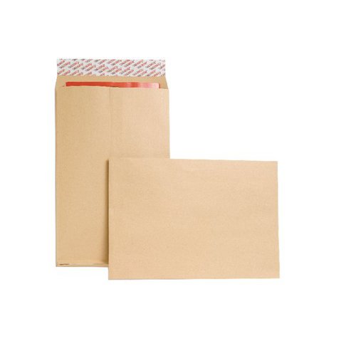 New Guardian Envelope P/Seal 381x254x25mm Manilla (Pack of 100) M27466 Plain Envelopes JDM27466