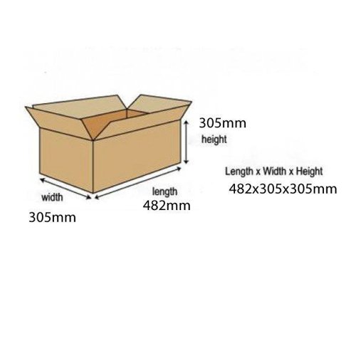 Single Wall Corrugated Dispatch Cartons 482x305x305mm Brown (Pack of 25) SC-18