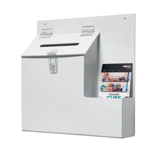 Deflecto Lockable Ballot/Suggestion Box White DE79803