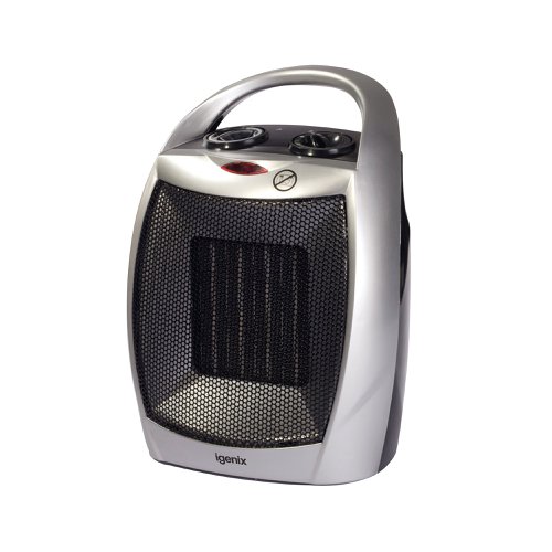 Igenix Ceramic Fan Heater 1800W Silver IG9030