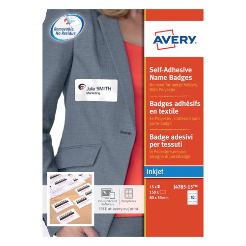 Avery Self-Adhesive Name Badges 80x50mm (Pack of 150) RTC