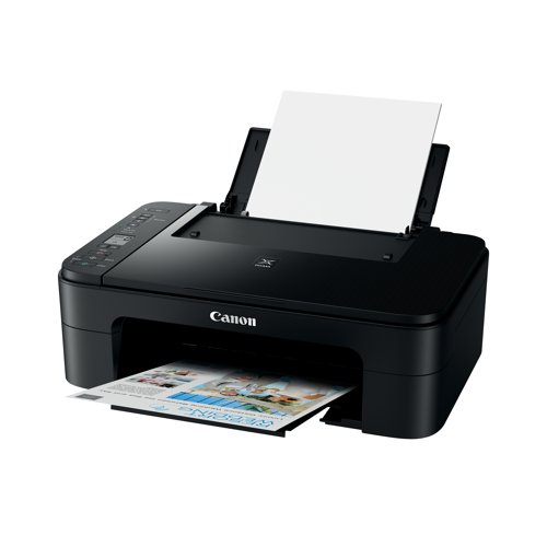 Compact and affordable, the Canon Pixma TS3350 is an exceptionally easy to use multifunctional colour inkjet printer. With wireless connectivity you can print, scan and copy directly from your android or iOS smart device, or use the intuitive 1.5inch LCD display, making printing photos or documents an effortless experience. This printer utilises FINE print technology guaranteeing high quality results and boasts print speeds of up to 7.7ipm.