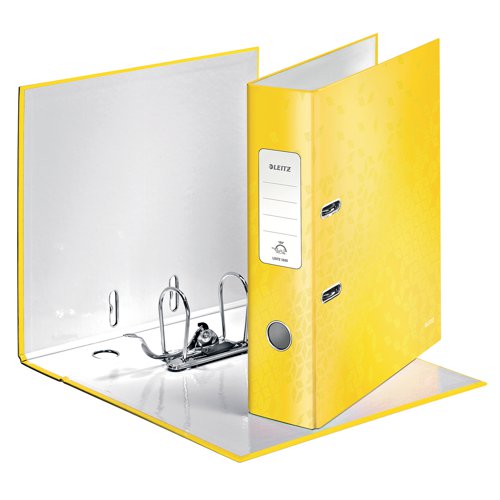 Leitz 180 WOW Lever Arch File A4 80mm Yellow (10 Pack) 10050016 LZ59453