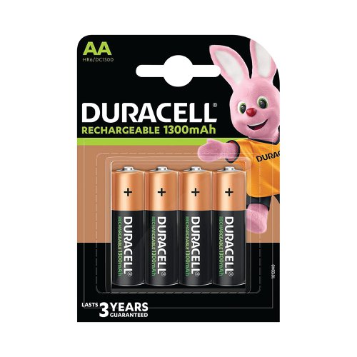 Duracell Rechargeable AA NiMH 1300mAh Batteries (Pack of 4) 81367177