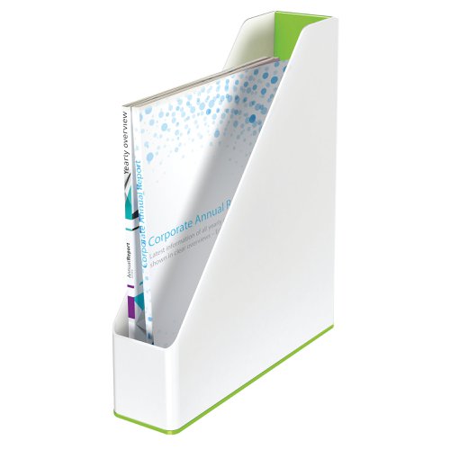 Leitz WOW Magazine File Dual Colour White/Green 53621054