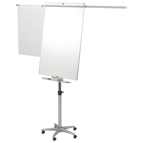 Nobo Piranha Mobile Flipchart and Drywipe Easel Blue/Silver 1901920