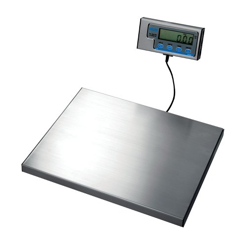 The Salter Silver Electronic Parcel Scale offers a choice of kilograms and pounds, switched with a single button and includes a tare function to accurately measure net weight. Because you have a choice between mains or battery operation, you can bring the scale to heavy packages instead of struggling the other way around. The detachable LCD screen gives you a choice of placement for easier use.