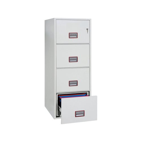 Phoenix World Class 4 Drawer Vertical Fire Rated Filing Cabinet Key Lock FS2254K