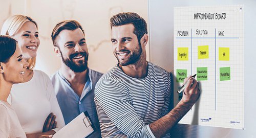 For a creative alternative to standard paper flip charts and whiteboards, choose this Legamaster Magic Chart. The roll contains 25 sheets of 5mm clear film, each of which will adhere electro statically to any smooth surface including windows, doors, walls and desks. Ideal for use during presentations, meetings and brainstorming sessions, Magic Chart is highly adaptable, creative and space saving.