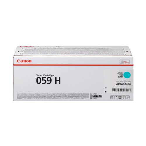 Canon 059H Toner Cartridge High Yield Cyan 3626C001