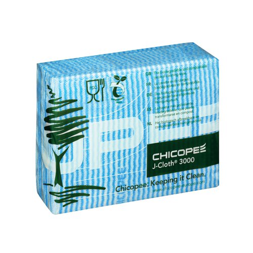 J-Cloth Cleaning Cloth Lightweight 430x320mm Blue (Pack of 50) 0707117 | Chicopee