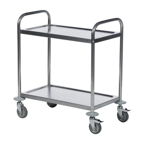 Economy Stainless Steel 2-Shelf Trolley 375608 | Kongamek