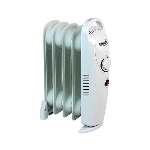 500W Six Fin Small Office Oil-Filled Radiator White CRHOF320/H