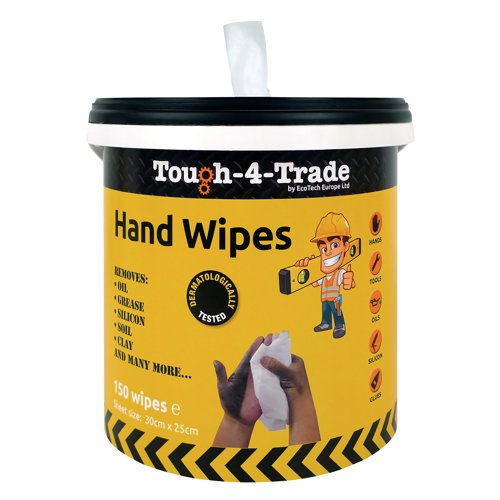 EcoTech Industrial Hand Wipes 300x250mm (Pack of 150) EBMH150 | Ecotech Europe