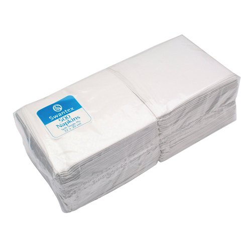 Paper Napkins 320mm 1-Ply White (Pack of 500) 0399391 Kitchen Accessories CPD01199