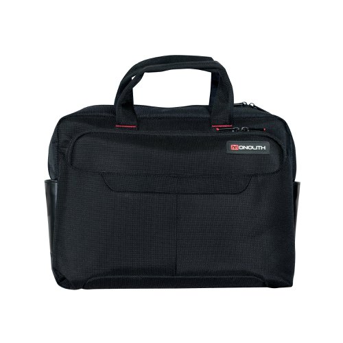 Monolith Slim 15.6 inch Laptop Case with Lockable Zips Black 3201