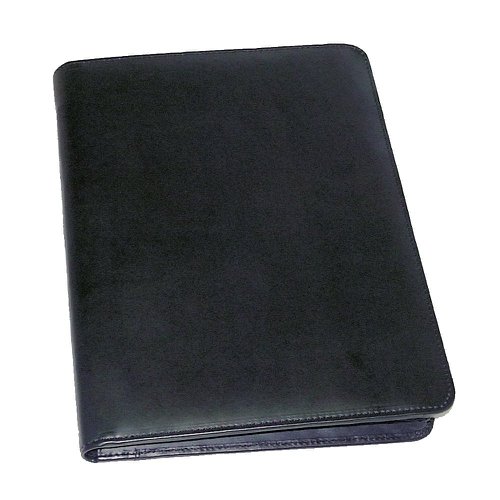 Monolith Executive Leather Conference Folder With A4 Pad A4 Black 2925