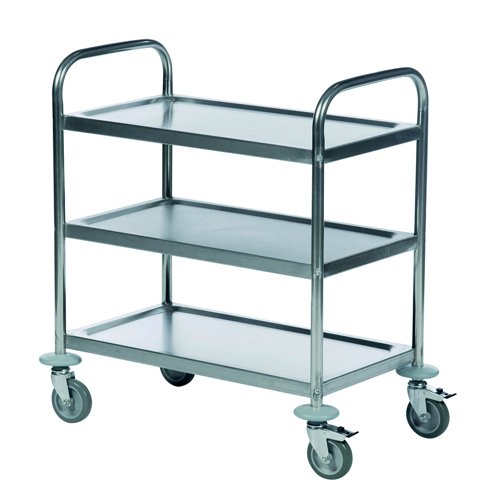 Economy Stainless Steel 3-Shelf Trolley 375609 | Kongamek