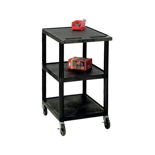 GPC 3 Shelf Service Trolley Black GI341L | GPC Industries Ltd