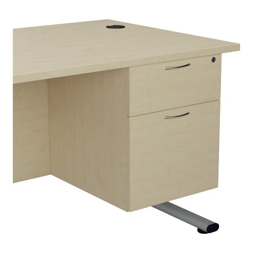 Jemini 2 Drawer Fixed Pedestal 404x655x495mmMaple KF74414