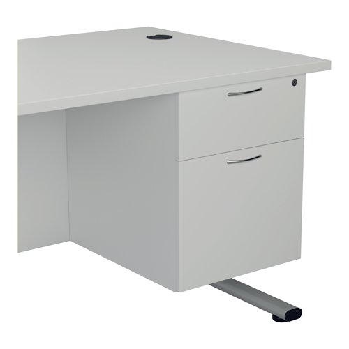 Jemini 2 Drawer Fixed Pedestal 404x655x495mm White KF74416 KF74416