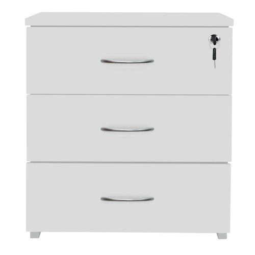 Serrion Eco 18 3 Drawer Mobile Pedestal 434x580x525mm White KF79826