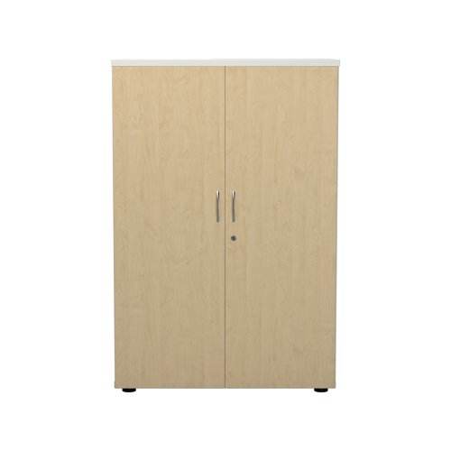 Jemini Wooden Cupboard 800x450x1200mm White/Maple KF810315 | VOW