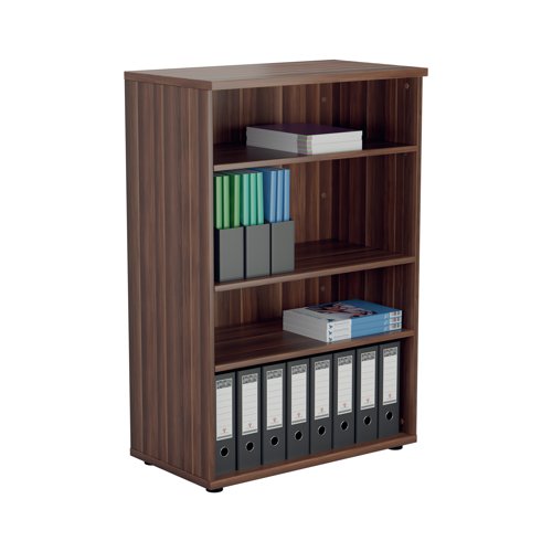 Jemini Wooden Bookcase 800x450x1200mm Dark Walnut KF810339 | VOW