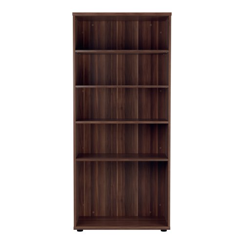 Jemini Wooden Bookcase 800x450x1800mm Dark Walnut KF810988