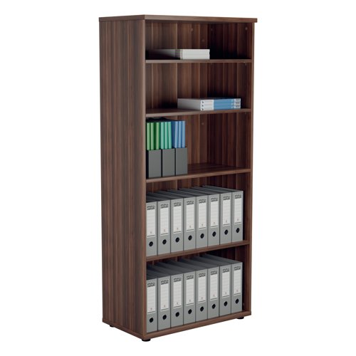 Jemini Wooden Bookcase 800x450x1800mm Dark Walnut KF810988