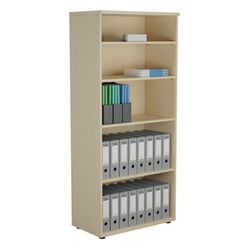 Jemini Wooden Bookcase 800x450x1800mm Maple KF811008 | VOW