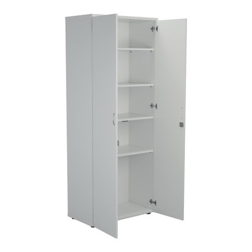 Jemini Wooden Cupboard 800x450x2000mm White KF811091