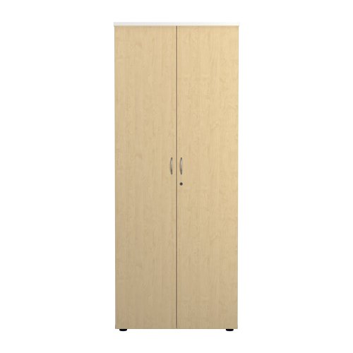 Jemini Wooden Cupboard 800x450x2000mm White/Maple KF811138