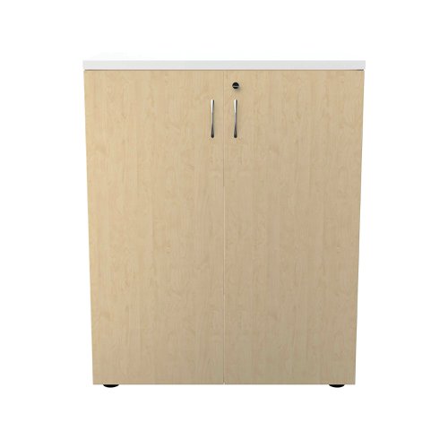 Jemini Wooden Cupboard 800x450x730mm White/Maple KF811305